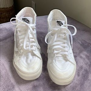 White vans high tops